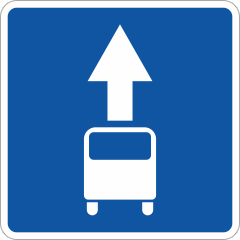Дорожный знак «Полоса для маршрутных транспортных средств»
