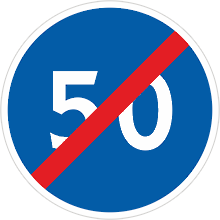 Дорожный знак «Конец ограничения минимальной скорости»