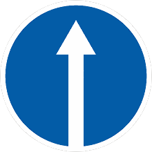 Дорожный знак «Движение прямо»