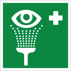 Знак «Пункт обработки глаз»
