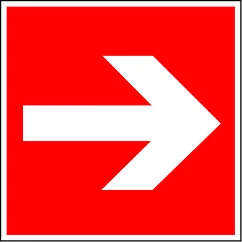 Знак «Направление к месту нахождения пожарной техники и оборудования»
