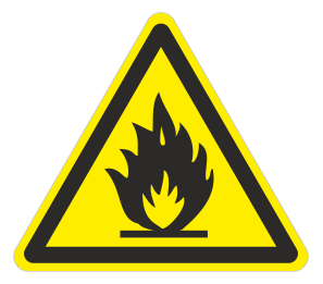 Знак «Пожароопасно, легковоспламеняющиеся вещества»