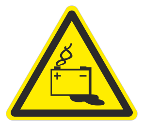 Знак «Осторожно. Аккумуляторные батареи»
