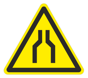 Знак «Осторожно. Сужение проезда (прохода)»