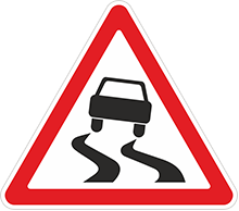 Знак «Скользкая дорога»