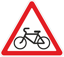 Знак «Пересечение с велосипедной дорожкой»