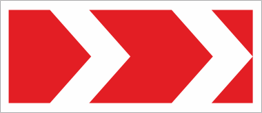 Знак «Направление поворота направо»