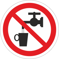 Знак «Запрещается использовать в качестве питьевой воды»